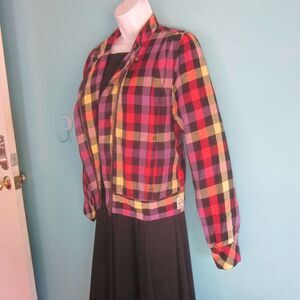 HELLZ Y2K  Plaid Crop Jacket M